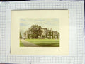 Original Old Antique Print 1880 Colour Plate View Galloway House Mansion Garden