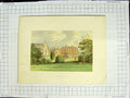 Original Old Antique Print 1880 Colour Plate View Everingham Park House Garden