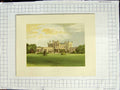 Old Antique Print 1880 Colour Plate View High Cliffe Mansion House Garden 19th