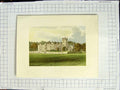 Original Old Antique Print 1880 Colour Plate View Underley Hall Mansion Garden