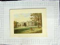 Original Old Antique Print 1880 Colour Plate View Brantingham Thorpe Garden