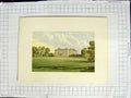 Original Old Antique Print 1880 Colour Plate View Farnham House Garden 19th