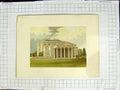 Original Old Antique Print 1880 Colour Plate View Caledon Mansion House Garden