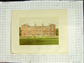 Original Old Antique Print 1880 Colour Plate View Euston Hall Duke Grafton 19th