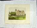 Original Old Antique Print 1880 Colour Plate View Bestwood Lodge Duke Albans