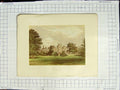 Original Old Antique Print 1880 Colour Plate View Preston Hall Aylesford Kent
