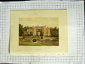 Original Old Antique Print 1880 Colour Plate View Sandringham Lynn Norfolk 19th