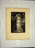 Original Old Antique Print C1790-C1900 Portrait Troflus Cressida Lightfoot 18th