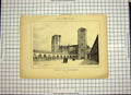 Old Antique Print C1790-C1900 Eglise De Larroumieu Architecture Building 18th