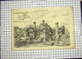 Original Old Antique Print 1882 Kent Hatch Westerham Architecture Building 19th