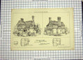 Original Old Antique Print 1887 Entrance Lodge Stonelands Sussex Architecture