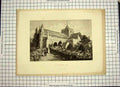 Original Old Antique Print C1790-C1900 St. Clements Rye Church Architecture