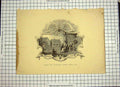 Original Old Antique Print 1740 Ticket Tiverton School Feast
