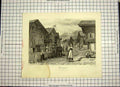 Original Old Antique Print C1790-C1900 View Town Meyringen Mountains Houses
