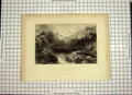 Original Old Antique Print C1790-C1900 Sangha Jumnootree Himalaya Mountains