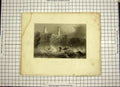 Old Antique Print C1790-C1900 Nass Sands Lighthouses Bristol Stormy Sea 18th