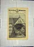 Old Antique Print C1790-C1900 Gateway Bishop'S Palace Liege Architecture 18th