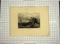 Old Antique Print C1790-C1900 Raby Castle Duke Celveland Trees Engraving 18th
