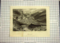 Original Old Antique Print C1790-C1900 View Hospenthal Gothard Pass Switzerland
