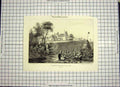 Original Old Antique Print C1790-C1900 View Chateau De Chatillon 18th Century