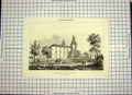 Original Old Antique Print C1790-C1900 View Chateau D'Orbessan Architecture