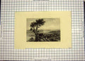 Original Old Antique Print C1790-C1900 View Hudson River Trees Mountains 18th