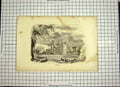 Original Old Antique Print C1790-C1900 View Penshurst House Architecture 18th