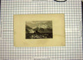 Original Old Antique Print C1790-C1900 View Grindelwald Mountains Switzerland