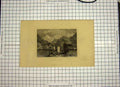 Original Old Antique Print C1790-C1900 View Interlachen Mountains Boats Houses