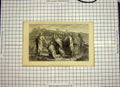 Original Old Antique Print 1834 Engraving Scene Christ Giving Keys Worthington
