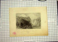 Old Antique Print C1790-C1900 Valley Lauterbrunn Western Alps Mountains 18th