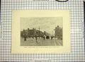 Original Old Antique Print C1790-C1900 O'Connell Sackville Street Nelson Column