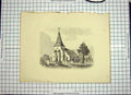Original Old Antique Print 1851 Church South Bersted Graveyard Architecture