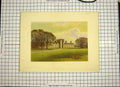 Original Old Antique Print C1790-C1900 Colour Knole Mansion House England 18th