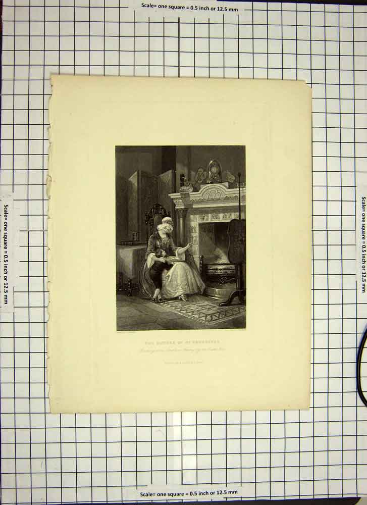Old Antique Print C1790-C1900 Mother Dr. Doddridge Mother Baby Engraving 18th