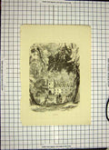 Original Old Antique Print C1790-C1900 Knole Mansion House England 18th Century