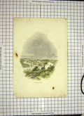 Original Old Antique Print C1790-C1900 Colour View Chatham Dockyard England