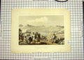 Original Old Antique Print C1790-C1900 Mountains Scene Bivouac Men Horses 18th