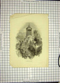 Original Old Antique Print C1790-C1900 Burn'S Monument Scotland Architecture