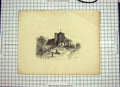 Original Old Antique Print C1790-C1900 Hamsey Ruins Trees Mountains 18th