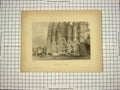 Antique Old Print Ref.534 C1790-C1900 Exterior Cathedral Bourges Architecture