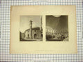 Old Antique Print 1820 Architecture Buildings Interior Exterior Engraving 19th