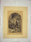 Original Old Antique Print C1790-C1900 Shakespere As You Like It Theatre Scene