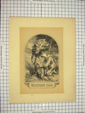 Original Old Antique Print C1790-C1900 Shakespere Scene Winter'S Tale 18th