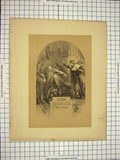 Original Old Antique Print C1790-C1900 Shakespere Scene King Richard Second