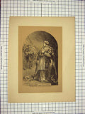 Original Old Antique Print Shakespere Theatre Henry Eighth C1790-C1900 18th
