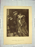 Original Old Antique Print C1790-C1900 Sir John Gilbert Ego Rex Meus London