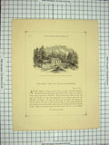 Original Old Antique Print C1790-C1900 Shiel Alt-Na-Giuthasach Scotland House