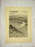 Old Antique Print C1790-C1900 View Stirling Abbey Craig River Mountains 18th