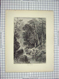 Old Antique Print C1790-C1900 View Braemar Fishing Hunting River Scotland 18th